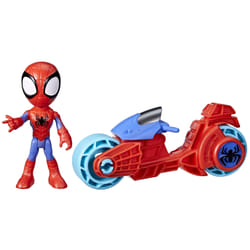 Marvel Spidey and His Amazing Friends, Spidey Action Figure with Toy Motorcycle, Preschool Toys for 3 Year Old Boys and Girls and Up