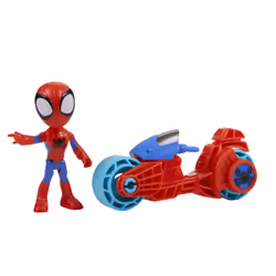Marvel Spidey and His Amazing Friends, Spidey Action Figure with Toy Motorcycle, Preschool Toys for 3 Year Old Boys and Girls and Up