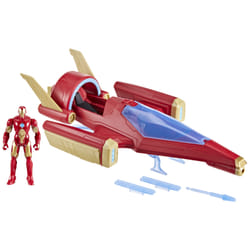 Marvel Avengers Epic Hero Series Iron Man Repulsor Blast Battle Jet, 4-Inch (10 cm) Vehicle & Action Figure Set
