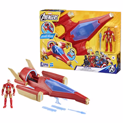 Marvel Avengers Epic Hero Series Iron Man Repulsor Blast Battle Jet, 4-Inch (10 cm) Vehicle & Action Figure Set