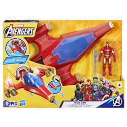 Marvel Avengers Epic Hero Series Iron Man Repulsor Blast Battle Jet, 4-Inch (10 cm) Vehicle & Action Figure Set - Additional view 4