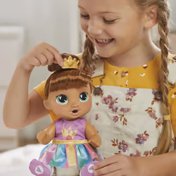 Baby Alive Super BFF Sophia Sparkle Brown Hair Dress Up Baby Doll Playset  11 Inches  Toys for 3 Year Old Girls & Boys & Up (Amazon Exclusive)