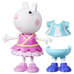 Peppa Pig Suzy Sheep-Up Figure with 6 Easy-On Fashion Accessories, 6-Inch Doll, Preschool Toys for Girls and Boys 3 and Up
