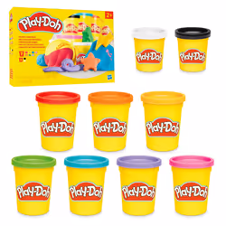 Play-Doh 9 Pack Favorite Color Set  Assorted Colors  2 & 4 Ounce Modeling Compound Cans  Kids Arts & Crafts  Preschool Toys f ...