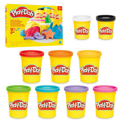 Play-Doh 9 Pack Favorite Color Set  Assorted Colors  2 & 4 Ounce Modeling Compound Cans  Kids Arts & Crafts  Preschool Toys for 2 Year Old G