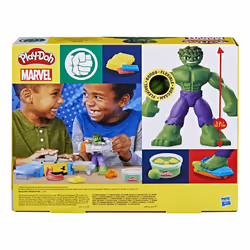 Play-Doh Marvel Hulk Smash & Squish Playset with Hulk Action Figure, Ages 4+ - Additional view 4