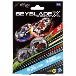 Beyblade X Tail Viper 5-80O & Sword Dran 3-60F Battling spinning top