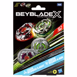 Beyblade X Chain Incendio 5-60HT & Arrow Wizard 4-60N Battling spinning top