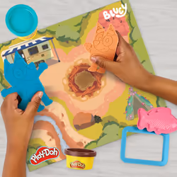 Play-Doh Bluey Goes Camping Playset with Campfire Themed Tools  Kids Arts and Crafts Toys for Girls and Boys 3 Years & Up