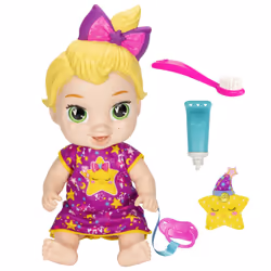 Baby Alive Lil Dreamer LaLa GooGoo Sleepy Baby Doll Set Blonde Hair Fun Sleepover Theme Preschool Toys for Girls & Boys 3 ...