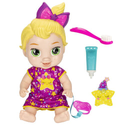 Baby Alive Lil Dreamer LaLa GooGoo Sleepy Baby Doll Set  Blonde Hair  Fun Sleepover Theme  Preschool Toys for Girls & Boys 3 Years & Up