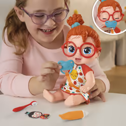 Baby Alive Lil Dreamer Dottie Doodle Sleepy Baby Doll Set  Red Hair  Fun Sleepover Theme  Preschool Toys for Girls & Boys 3 Years & Up