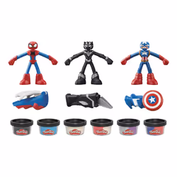 Play-Doh Marvel Hero Adventure Playset with 3 Action Figures and Accessories, 4+, Action/Adventure, 4 yr(s), Multicolour