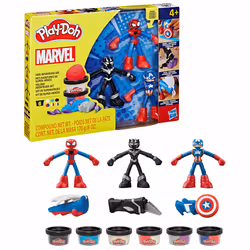 Play-Doh Marvel Hero Adventure Playset with 3 Action Figures and Accessories, 4+