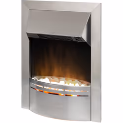 Dimplex DKT20 Dakota Electric Inset Fire with Optiflame Effect, 2 kW, 230 W, Stainless Steel