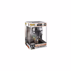 49931 POP Star Wars:Mandalorian-10 Mandalorian (w/chrome armour) Collectible Toy, Multicolour & POP! Vinyl Star Wars: Mandalorian - The Child Yoda