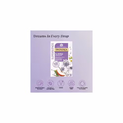 Superblends Sleep Tea - Spiced Apple & Vanilla Herbal Tea Infusion with Camomile & Passion Flower - 80 Biodegradable Tea Bags