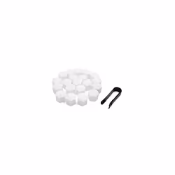 20pcs 17mm Car White Plastic Wheel Lug Nut Bolt Cover Caps with Tool