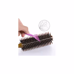 Boar Bristle Hairbrush Vista Round Hair Brush Wooden Handle Anti Static Hairbrush for Hair Styling, Drying, Curling