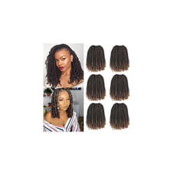 8 Inch 6Packs/lot Ombre Spring Twist Hair Crochet Braids Synthetic Hair Extensions Braids Kinky Curly Passion Twists Fluffy Twist for Women T27#