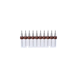 PCB Drill Bits 0.1mm Tungsten Carbide Rotary Tool Jewelry CNC Engraving Print Circuit Board Micro Drill Bits 1/8 Inch Shank 1 Set (10 Pcs)