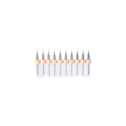 PCB Drill Bits 0.2mm Tungsten Carbide Rotary Tool Jewelry CNC Engraving Print Circuit Board Micro Drill Bits 1/8 Inch Shank 1 Set (10 Pcs)