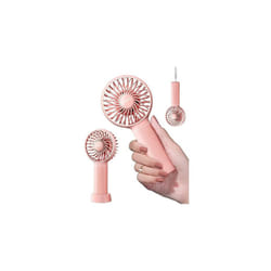 Mini Handheld Fan, Portable Personal Pocket Fan Lifetime Service Powerful Wind 3 Speeds with Lanyard and Detachable Base Cooling Desk Fan for Kids