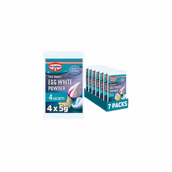 Free Range Egg White Powder Sachets,140g, Pack of 7x(4x5g) - baking ingredients for store cupboard suitable for vegetarians,  ...