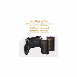Battery Pack for Xbox One Controller/Xbox Series X/S, 2x2600mAh Rechargeable NI-MH Battery and Dual-Channel Charger for Xbox One/Xbox One S/Xbox