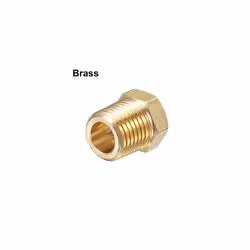 Brass Pipe Fitting Reducer Adapter 1/4" BSPT Male x 1/8" NPT Female for Water Oil Air Pressure Gauge Temp Sensor, 2pcs