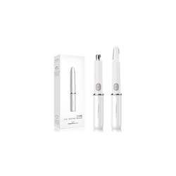 Eyebrow Hair Remover, Electric Eyebrow Trimmer, Ladies Hair Trimmer, Nose Ear Trimmer, 2 in 1 Hair Trimmer for Women and Men, Painless Trim Brow Peach