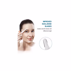 Eyebrow Hair Remover, Electric Eyebrow Trimmer, Ladies Hair Trimmer, Nose Ear Trimmer, 2 in 1 Hair Trimmer for Women and Men, Painless Trim Brow Peach