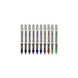 EYE - UB-157 Rollerball Pens - 0.7mm Nib - [Pack of 10] - 3 x Black, 3 x Blue, 2 x Red, 2 x Green