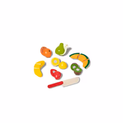 Wooden Fruit Toy Cutting Set | Kids Play Food | Kids Role Play Toys |Kids Kitchen Accessories | 3+ | Gift for Boy or Girl