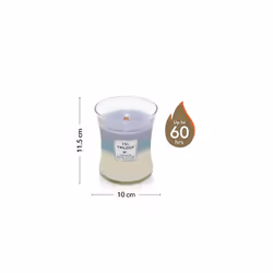 Medium Hourglass Trilogy Scented Candle | Calming Retreat | with Crackling Wick | Burn Time: Up to 60 Hours, Calming Retreat