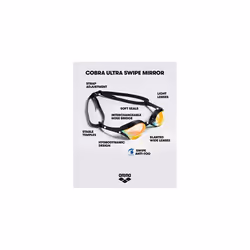 SWIM GOGGLES COBRA ULTRA SWIPE MIRROR-YELL/COPPER/BLUE