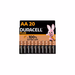 Plus AA Batteries (20 Pack) - Alkaline 1.5V - Up To 100% Extra Life - Reliability For Everyday Devices - 0% Plastic Packaging ...