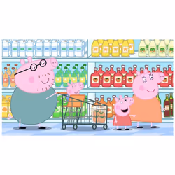 Peppa's Adventures Peppa's Supermarket Playset Preschool Toy: 2 Figures, 8 Accessories; for Ages 3 and Up Multicolor