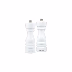 H233095 London White Gloss Salt and Pepper Mill Set, Precision+ Carbon/Ceramic Mechanisms, Salt and Pepper Grinders with Adju ...
