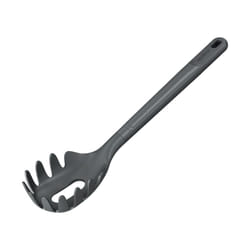 Zyliss E980231 Spaghetti Spoon  Sustainable Wheatstraw/Nylon  Scoop and Drain Spaghetti and Pasta  Non Stick  Heat Resistant Silicone Head  Beluga Gre