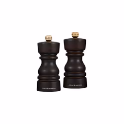H233017 London Chocolate Wood Salt and Pepper Mill Set, 130mm, Precision+ Carbon/Ceramic Mechanisms, Salt and Pepper Grinders ...