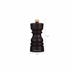 H233017 London Chocolate Wood Salt and Pepper Mill Set, 130mm, Precision+ Carbon/Ceramic Mechanisms, Salt and Pepper Grinders with Adjustable Grind,