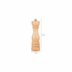 H233011 London Natural Beech Salt and Pepper Mill Set, 220mm, Precision+ Carbon/Ceramic Mechanisms, Salt and Pepper Grinders with Adjustable Grind,