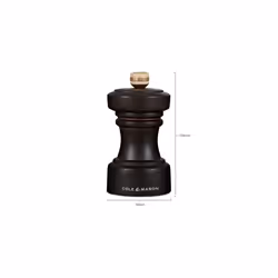 H233056 Hoxton Chocolate Wood Salt and Pepper Mill Set, Precision+ Carbon/Ceramic Mechanisms, Salt and Pepper Grinders with Adjustable Grind, Beech