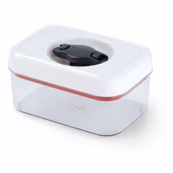 Zyliss Twist & Seal, Universal container, 0.475 L, Plastic, Silicone, Transparent, White, Detachable lid, Rectangular