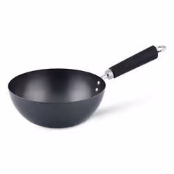 Ken Hom KH420001, Round, Wok/Stir-Fry pan, Black, Carbon steel, 1.5 mm, 20 cm