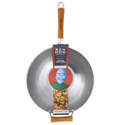 Ken Hom Excellence, Round, Wok/Stir-Fry pan, Steel, Wood, Carbon steel, 36 cm
