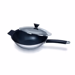 Ken Hom Excellence, Round, Wok/Stir-Fry pan, Black, Stainless steel, 32 cm