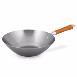 Ken Hom WOK CLASSIC CARBON, Round, Wok/Stir-Fry pan, Stainless steel, Carbon steel, Ceramic, Gas, Halogen, Induction, Wood
