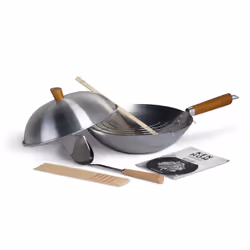 Ken Hom KH331103, Round, Wok/Stir-Fry pan, Stainless steel, Carbon steel, Ceramic, Gas, 31 cm